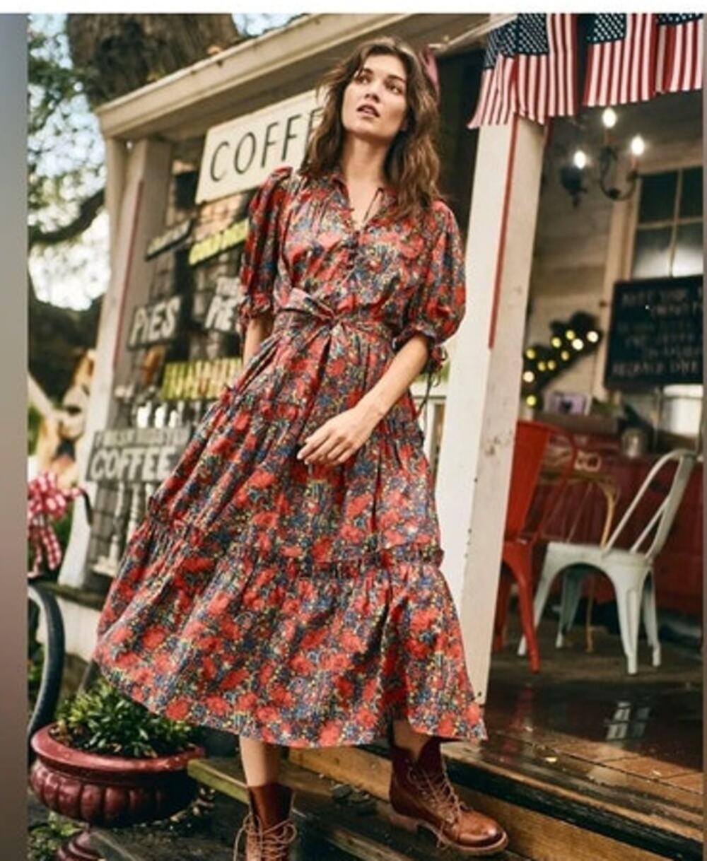 HUNTER BELL Sz S Small Holloway Dress Liberty London Floral